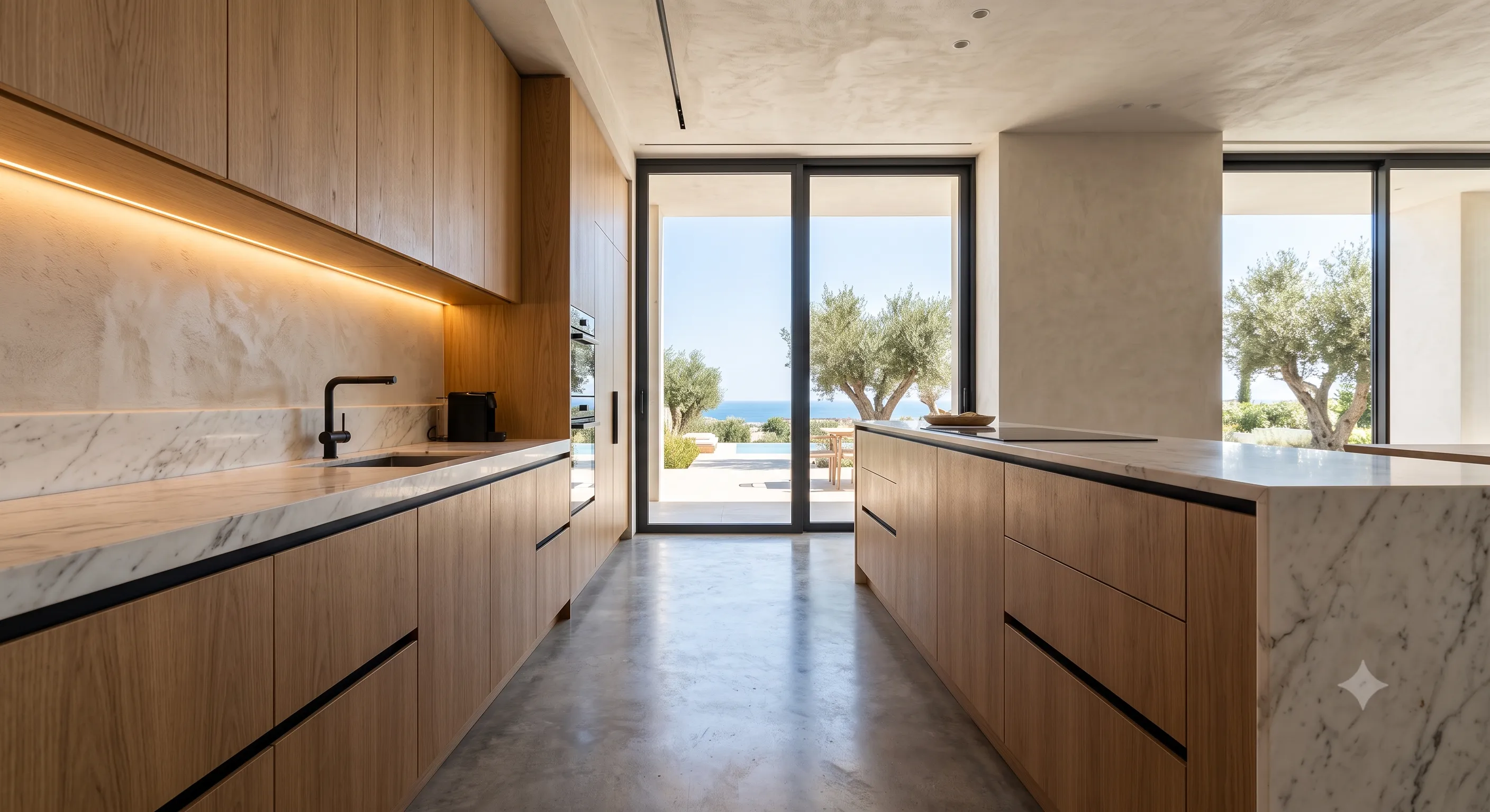 Modern Mediterranean Oak Kitchen