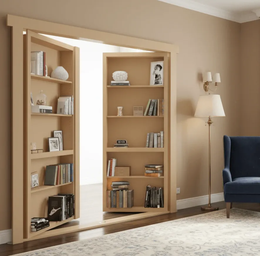 Concealed Bookcase Door | Hidden Room Entry System