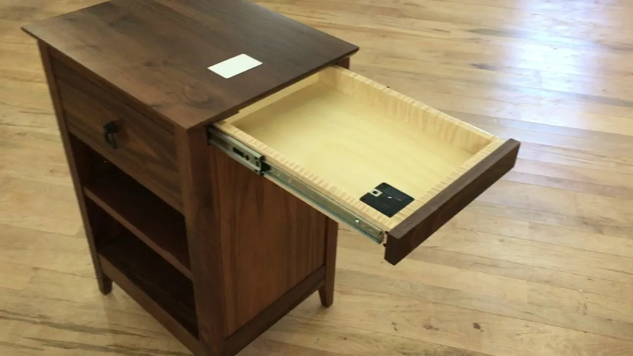 The Vigil | Walnut Nightstand with RFID Hidden Drawer