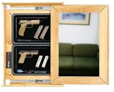 The Guardian | Oak Mirror with Hidden Security Compartment