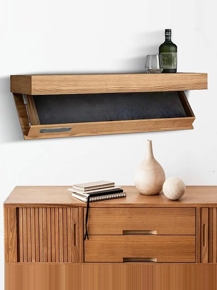 The Keeper | Oak Floating Shelf with Magnetic Hidden Compartment
