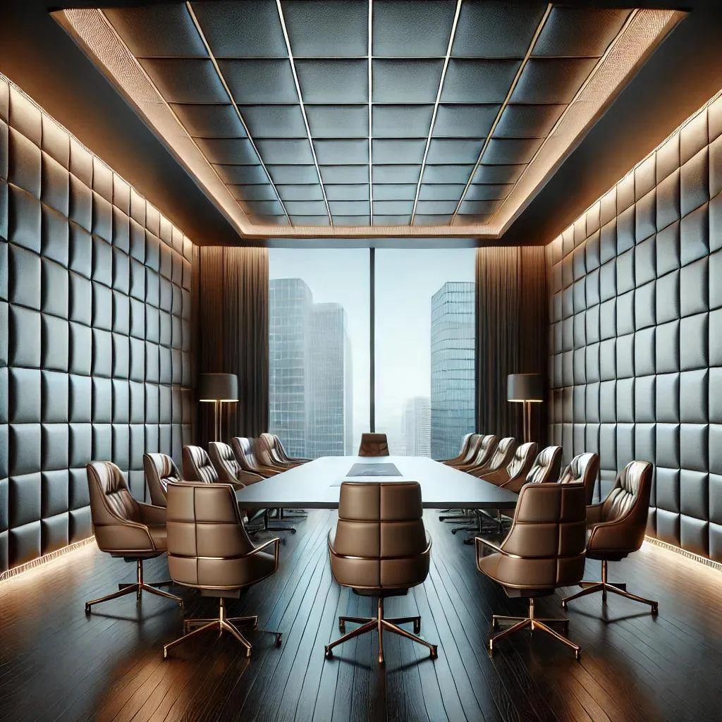 Upholstered Leather Wall Panels — 12