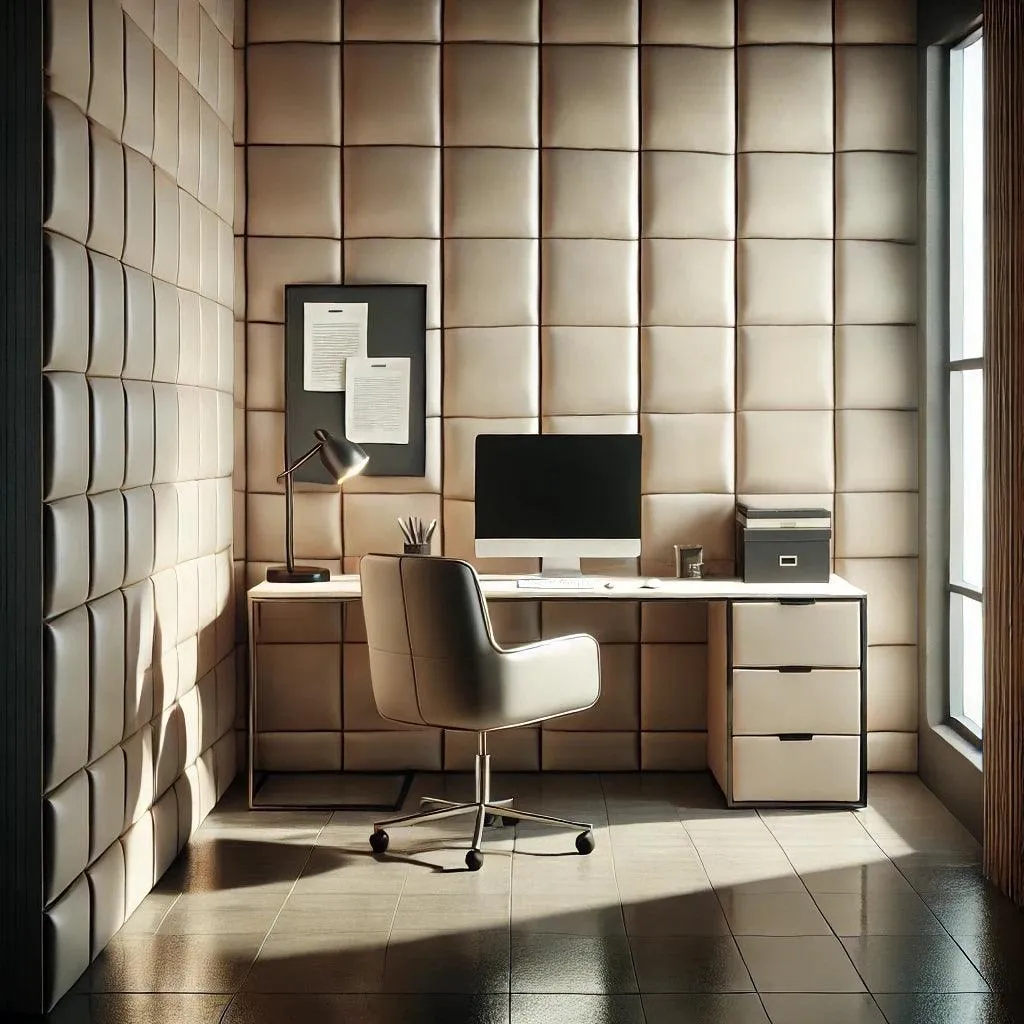 Upholstered Leather Wall Panels — 10