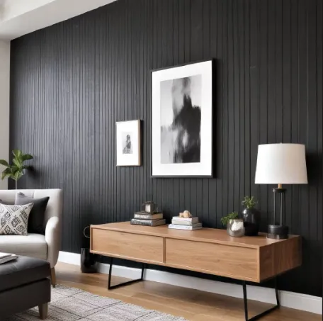 Walnut Slat Accent Wall