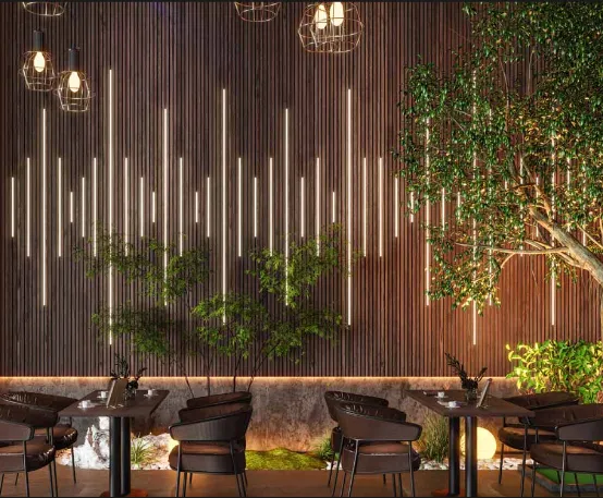 Backlit Slat Feature Wall